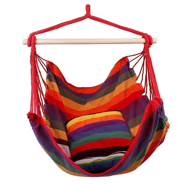 2.8 ft. Portable Hanging Hammock Chair in Red