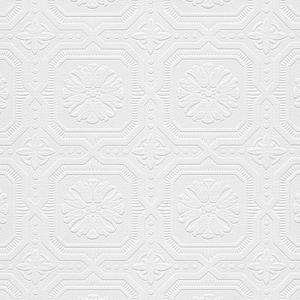 Large Brush Stroke Texture Paintable Wallpaper White Norwall Wallcovering 48905 
