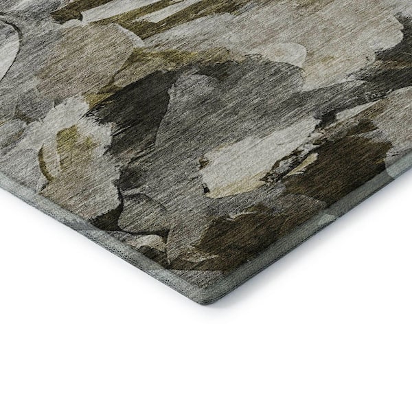 Mayfield Premium Machine Washable Abstract AMF1075 Granite 5 ft. x 7 ft. 6 in. Area Rug