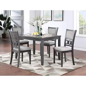 New Classic Furniture Gia 5-piece 48 in. Wood Top Rectangle Dining Set, Gray