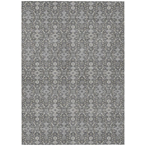 Chantille Machine Washable Indoor/Outdoor Abstract ACN2917 Gray 9 ft. x 12 ft. Area Rug