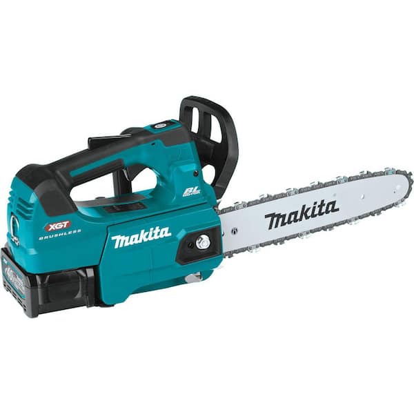 Makita XGT 12 in. 40V max Brushless Battery Top Handle Electric Chainsaw Kit 4.0Ah GCU01M1 The Home Depot