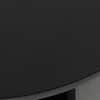 Close-up of the black wood veneer texture.