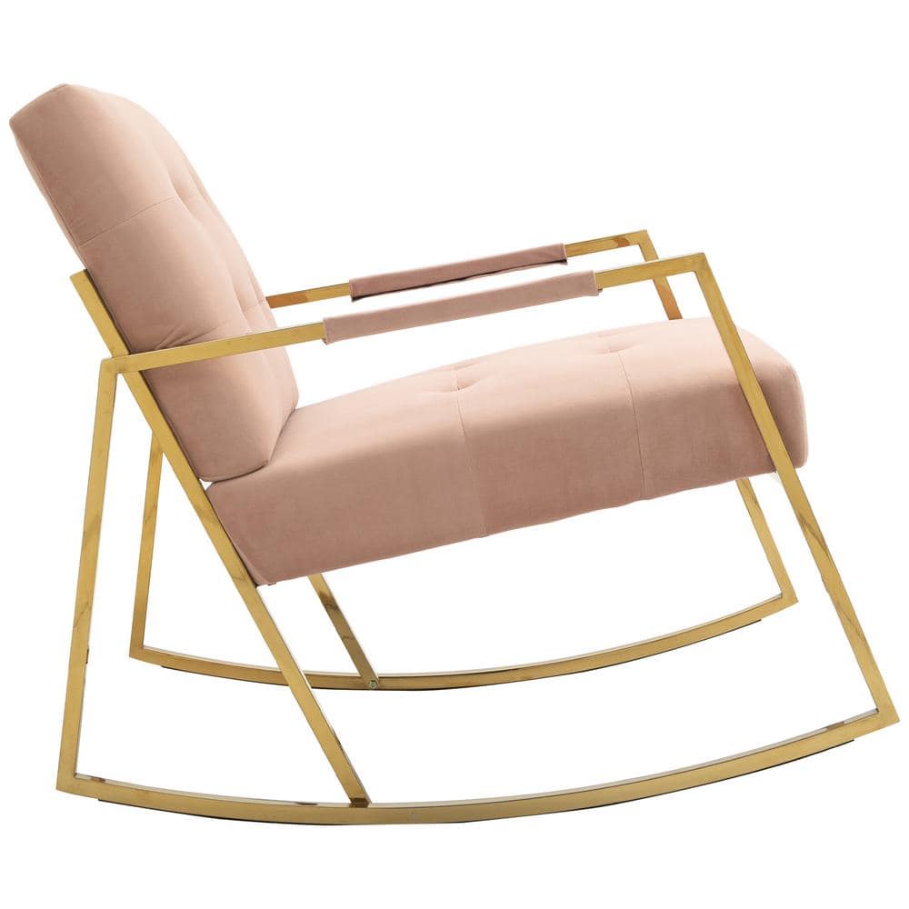 rose gold rocking chair