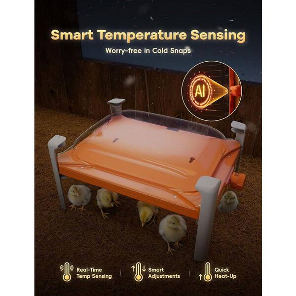 KIWDZFU Smart Brooder Heater Adaptive Temperature Sensor Livestock