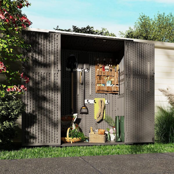 Sizzim 4 ft. 7.9 in. W x 2 ft. 2.4 in. D x 6 ft. H Resin Shed
