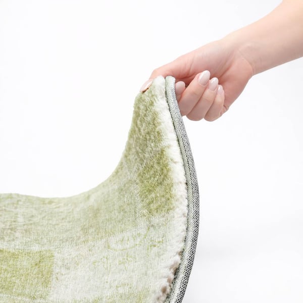Dream Shag Premium Machine Washable Abstract ADS631 Aloe 8 ft. x 10 ft. Area Rug