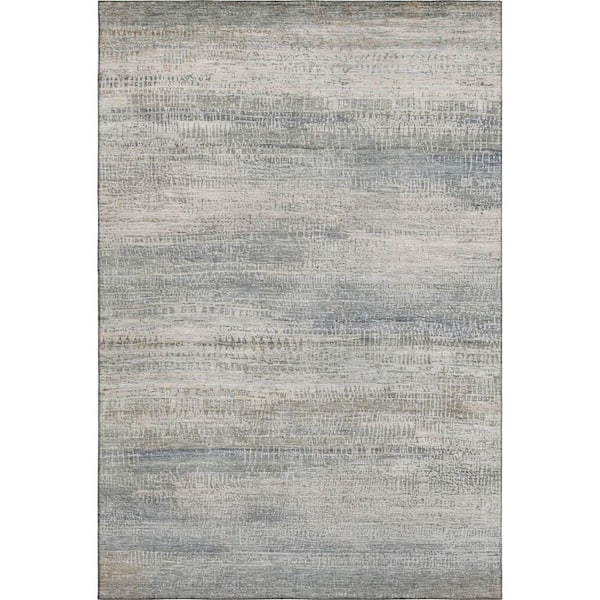 Mayfield Premium Machine Washable Abstract AMF2089 Linen 3 ft. x 4 ft. Area Rug