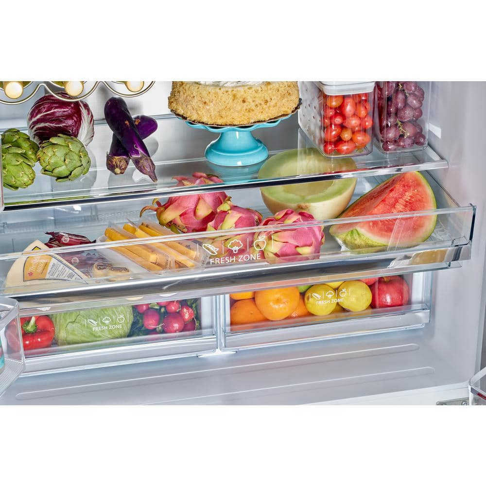 Ocean Mist Turquoise French Door Refrigerator with Ice Maker