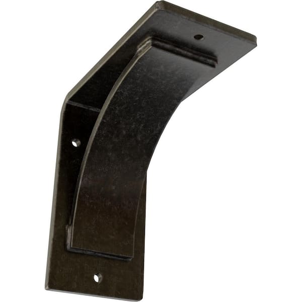 Ekena Millwork 3 in. x 6 in. x 6 in. Antiqued Warm Silver Morris Steel Bracket