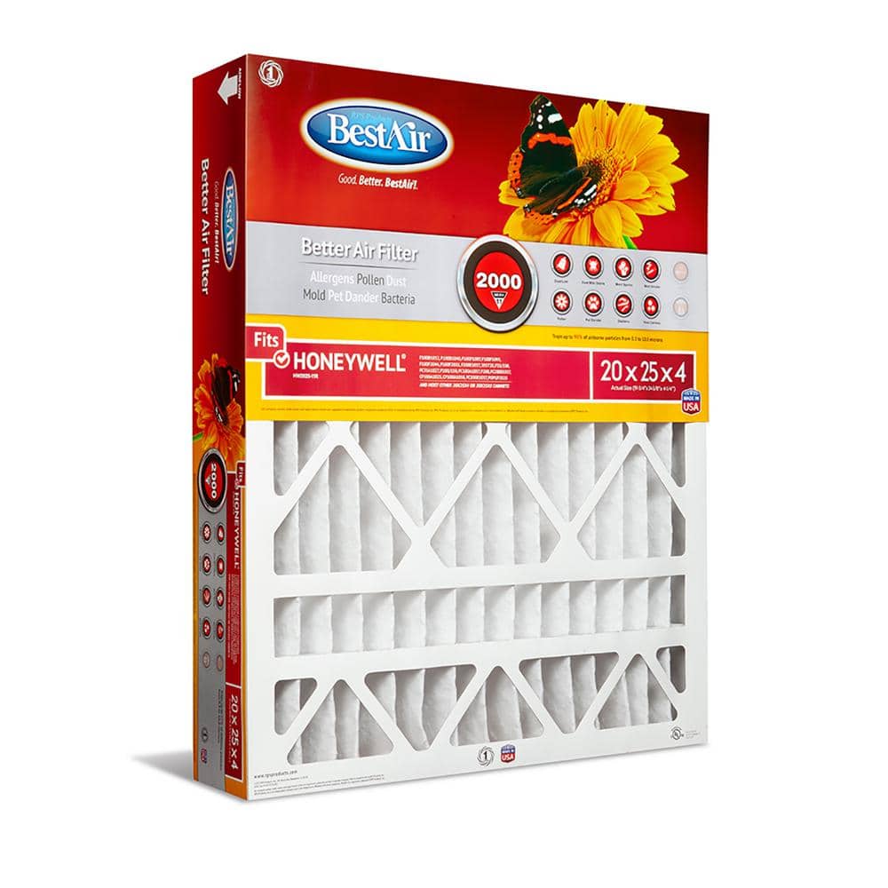 BestAir 20x25x4 MERV 11 Furnace Filter for Honeywell