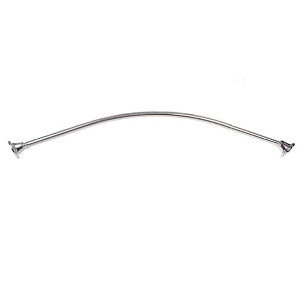 ARISTA 72 in. Stainless Steel Adjustable Curved Shower Rod in Chrome