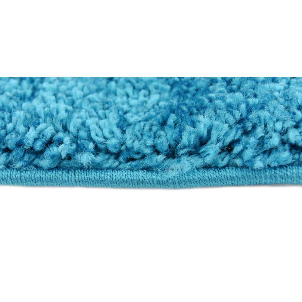 Lush Turquoise 8' x 10' Rectangular Shag Area Rug