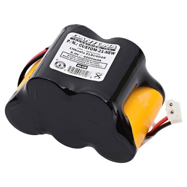 6 volt ni-cad rechargeable flashlight battery replacement for 25850 8  of wire length Revolbat 6V 2500mAh NiCd Replacement