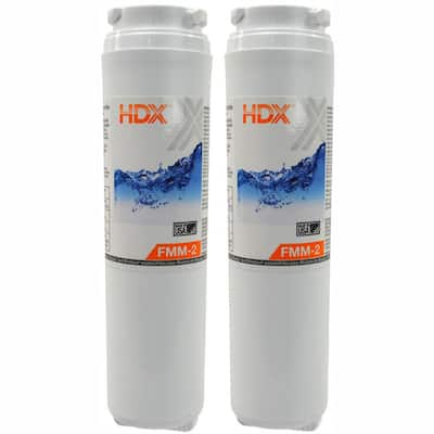 FMM-2 Premium Refrigerator Water Filter Replacement Fits Whirlpool Filter 4 (2-Pack)