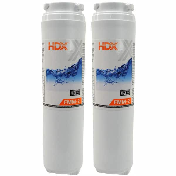 HDX FMM-2 Premium Refrigerator Water Filter Replacement Fits Whirlpool Filter 4 (2-Pack)
