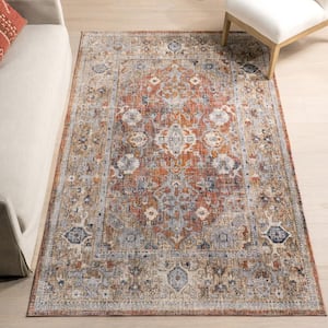 Brittany Persian Medallion Rust 5 ft. x 8 ft. Oriental Area Rug