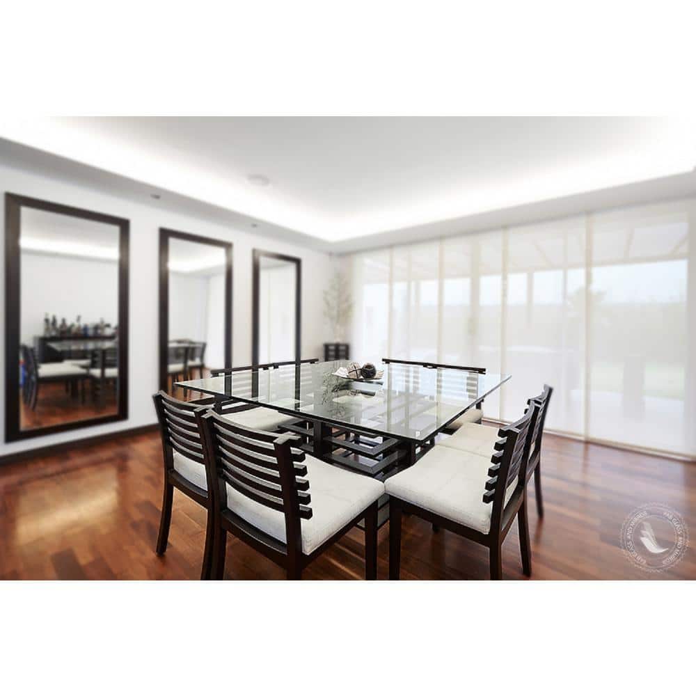 54-Inch Clear Tempered Glass Square Table Top with Flat Edge
