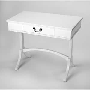 30.5 in. H x 36.0 in. W x 20.0 in. D White Alta Wooden 1-Drawer Writing Desk
