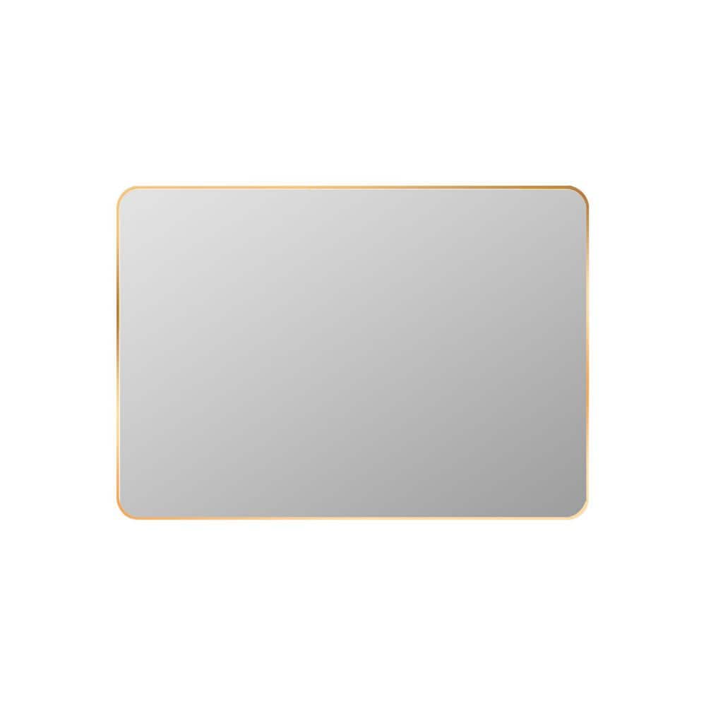 28 in. W x 20 in. H Rectangular Aluminum Alloy Framed Wall Mirror Bathroom 