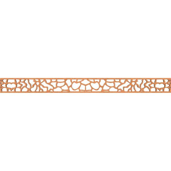 Ekena Millwork Rochester Fretwork 0.375 in. D x 46.375 in. W x 4 in. L Cherry Wood Panel Moulding