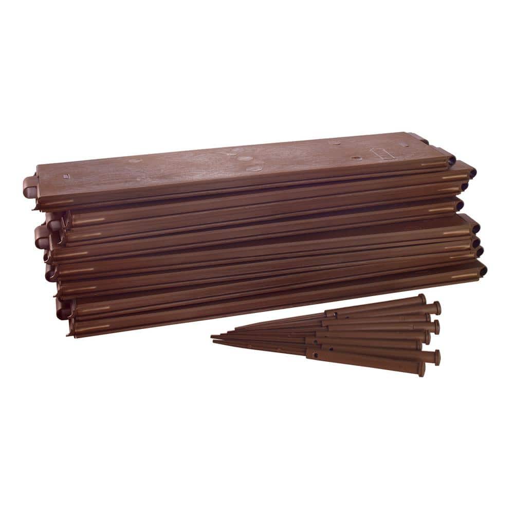 Brown Polyethylene Modular Raised Garden Bed Kit, 4' x 4'
