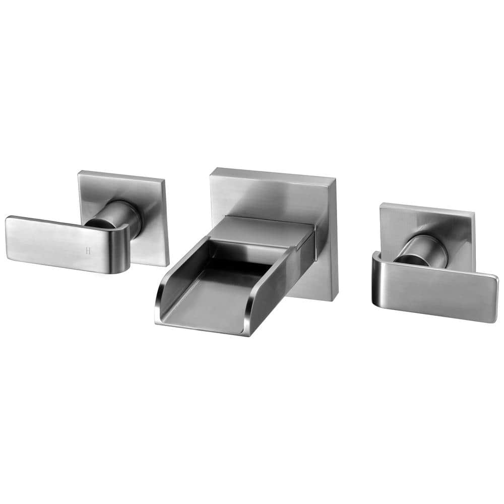 ALFI 12.63'' Brushed Nickel Modern Waterfall Wall Mounted Faucet