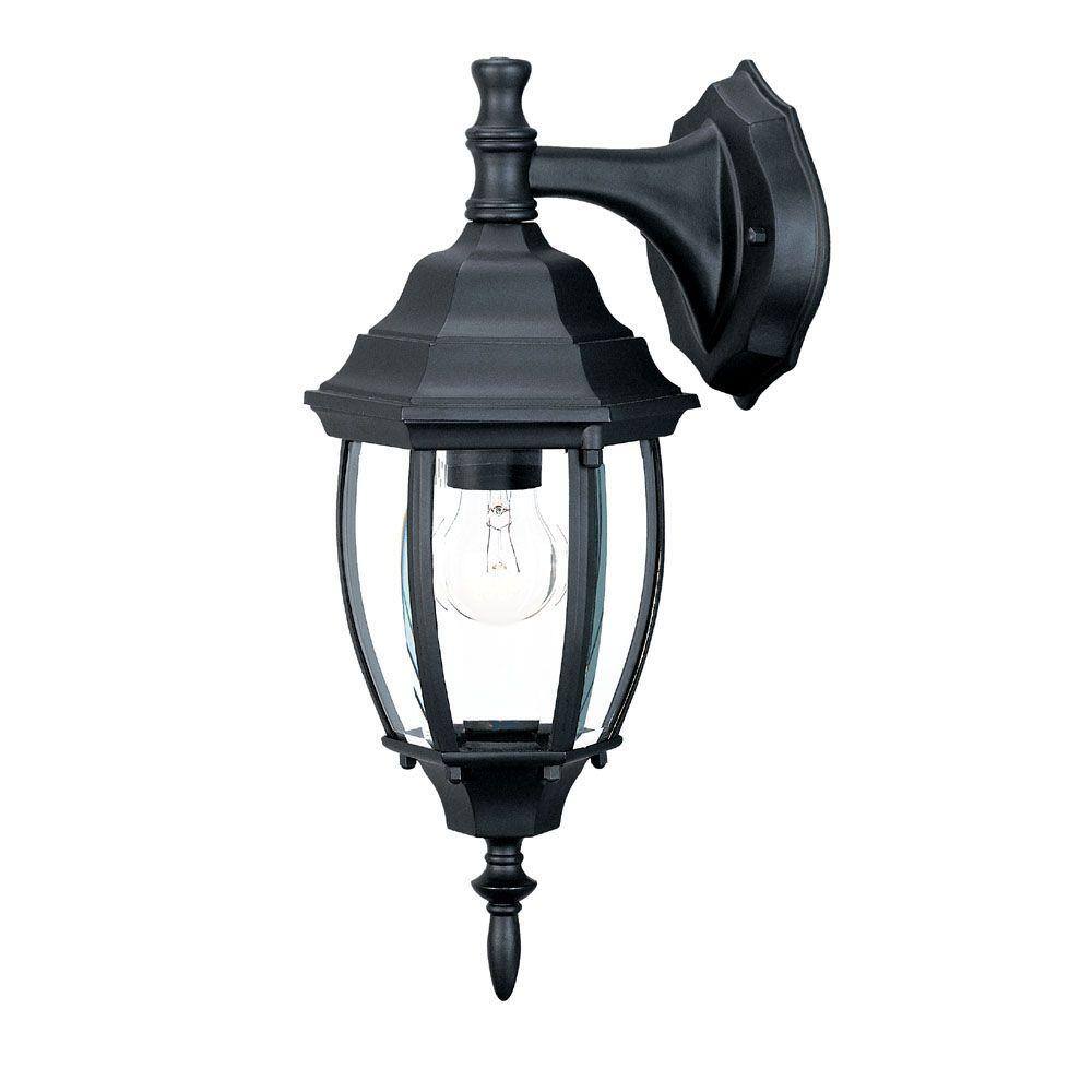 Wexford Collection 1-Light Matte Black Outdoor Wall Lantern Sconce price history on PriceWatchPro