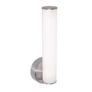 Leia 1 Light Satin Nickel Wall Sconce with Frosted Acrylic Shade