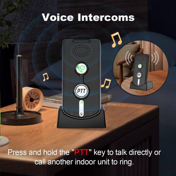Wuloo WL666 Wireless Intercom System For Home Or Office – 1/2 Mile Range, Room-to-Room Talking