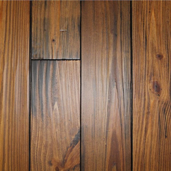 Unbranded - Roasted Pine 3/4 in. T x 5-1/8 in. W Hand Scraped Solid Hardwood Flooring (23.3 sq.ft./ case)