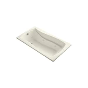 Mariposa 66 in. Rectangular Drop-in Whirlpool Bathtub in Biscuit