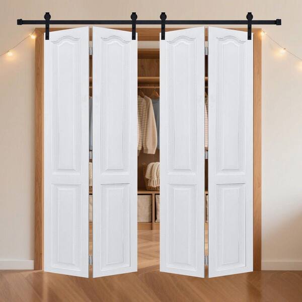 Dual CNC Crafted bi-fold door 3/4 in. thick 32 in. x 84 in. MDF