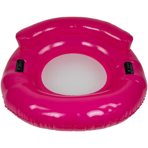 Northlight 43 in. Pink Bubble Seat Inflatable Swimming Pool Float