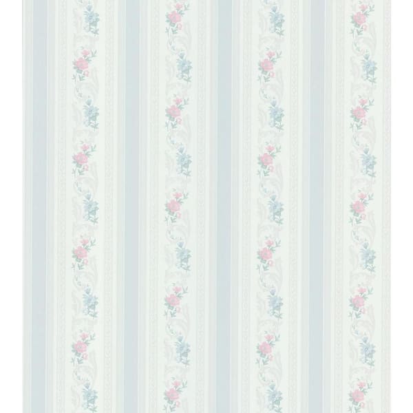 Brewster Acanthus Floral Stripe Vinyl Peelable Wallpaper (Covers 56.4 sq. ft.)