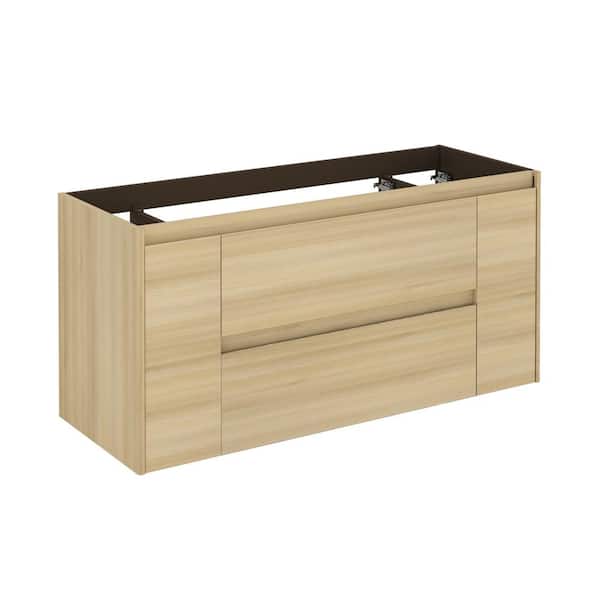 WS Bath Collections Ambra 47.5 in. W x 17.6 in. D x 21.8 in. H Bath Vanity Cabinet Only in Nordic Oak