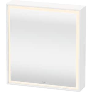 L-Cube 25.63 in. W x 27.5 in. H White Surface Mount Medicine Cabinet with Mirror