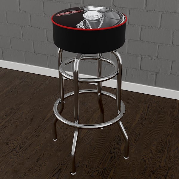 Miller High Life Logo 31 in. Yellow Backless Metal Bar Stool Miller High Life Logo 31 in. Yellow Backless Metal Bar Stool