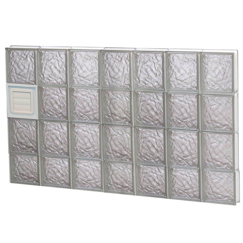 40.25 in. x 29 in. x 3.125 in. Frameless Ice Pattern Glass Block Window with Dryer Vent price history on PriceWatchPro