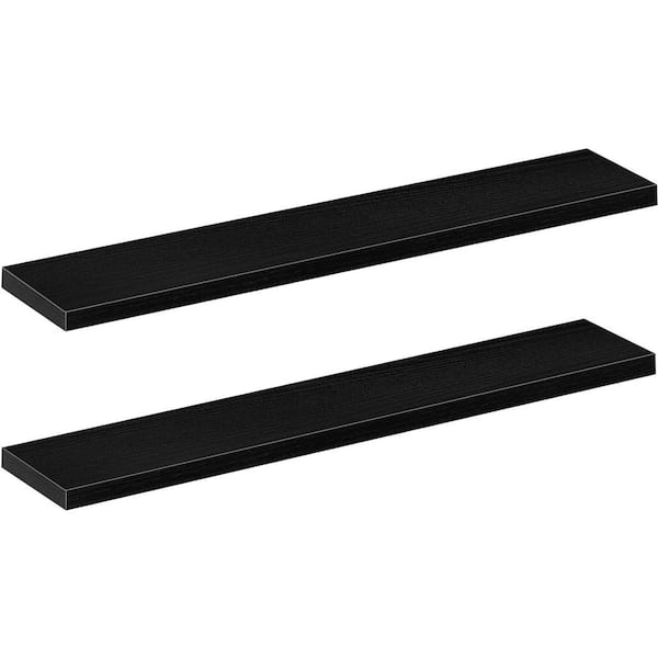 47.2 in. W x 9.3 in. D Black Decorative Wall Shelf, Bathroom Shelves