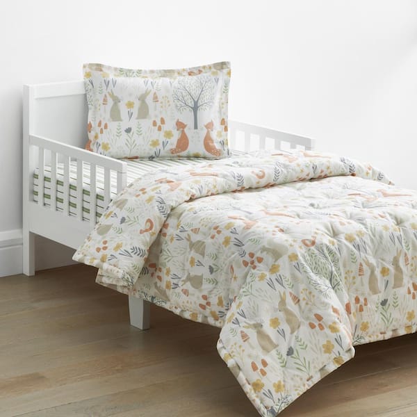 The Company Store Company Kids Forest Animals Ivory Multi Organic Cotton Percale Comforter Set