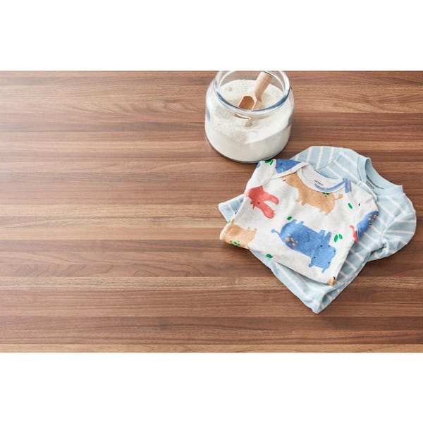 4 ft. x 8 ft. Laminate Sheet in Walnut Butcherblock with Natural Grain Finish