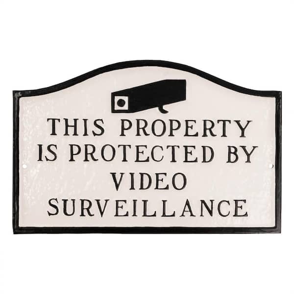 Montague Metal Products This Property is Small Statement Plaque - White/Black