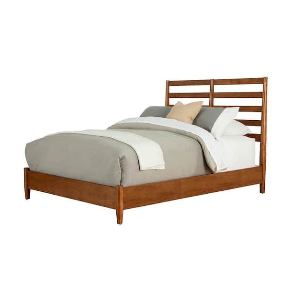 Flynn Brown Wood Frame Full Panel Bed