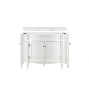 Brittany 46.5 in. W x 23.5 in.D x 34 in. H Single Bath Vanity Cabinet Without Top in Bright White
