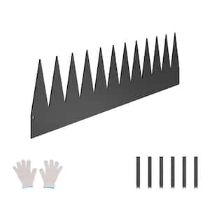 Steel Landscape Edging, 40 x 6 in., Rust-Resistant Metal Border, Heavy Duty Flower Bed Divider, Easy Install, Black