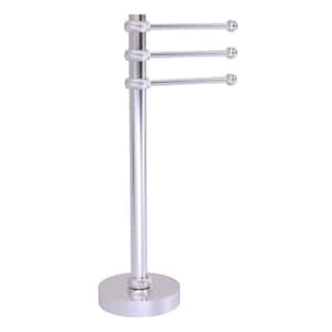 9 in. Vanity Top 3 Swing Arm Guest Towel Holder with Twisted Accents in Satin Chrome