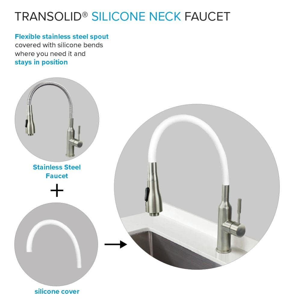24-Inch White Freestanding Stainless Steel Laundry Sink with Faucet