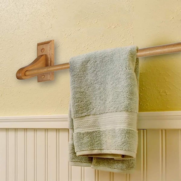 Dalton 24 in. Towel Bar in Honey Oak
