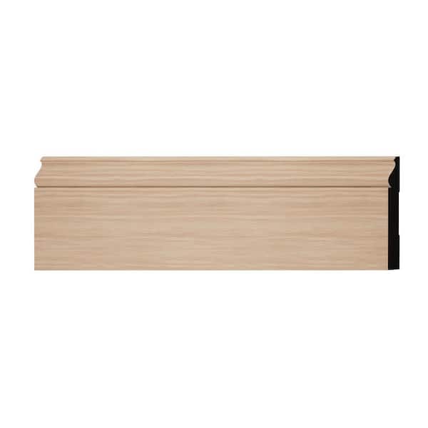 Ekena Millwork WM163E 0.56 in. D x 5.25 in. W x 6 in. L Wood (Red Oak) Baseboard Moulding Sample